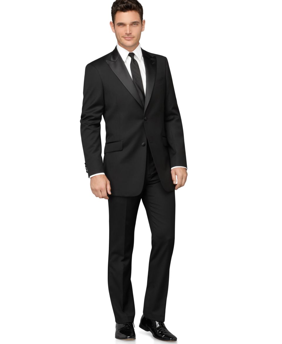 Tommy Hilfiger Peak Lapel Trim Fit Tuxedo Jacket   Suits & Suit