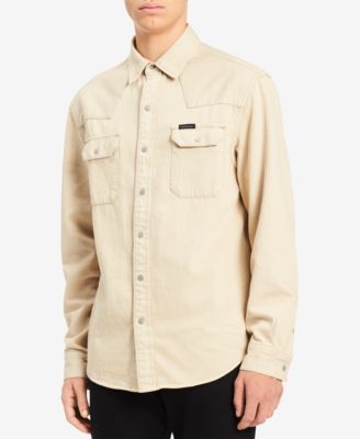 khaki denim shirt mens