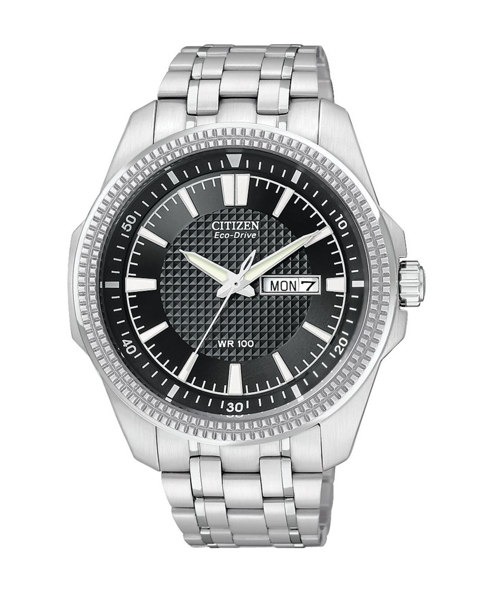 Citizen Watch, Mens Eco Drive Stainless Steel Bracelet 42mm BM8490