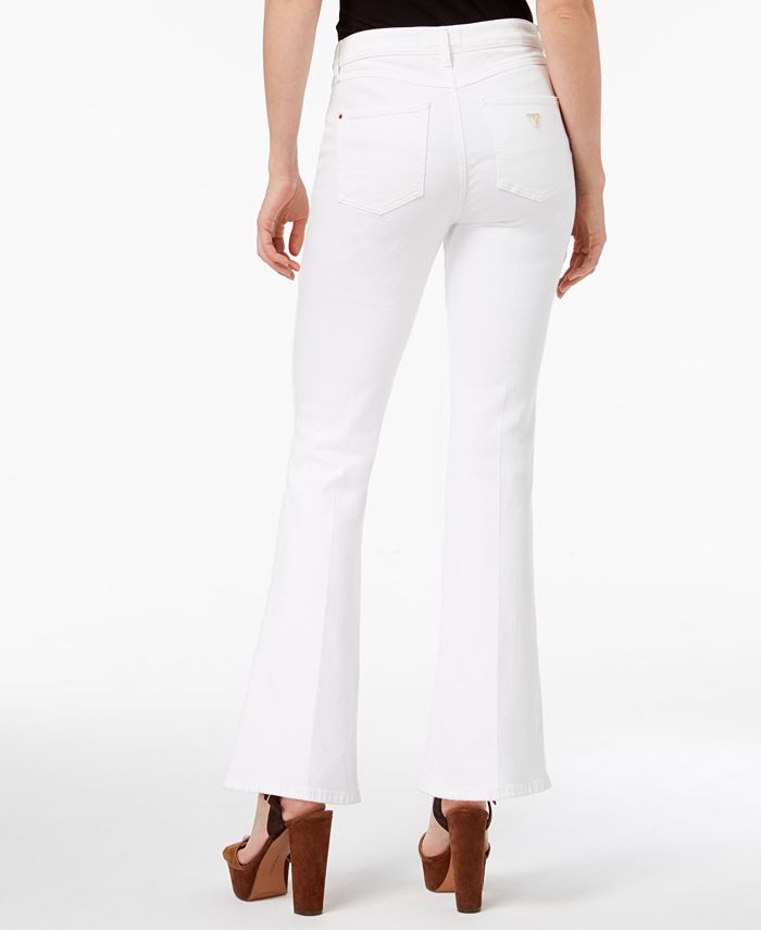GUESS Gilded White 1981 Flared Button-Fly Jeans & Reviews - Jeans ...