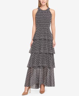 tommy hilfiger tiered maxi dress