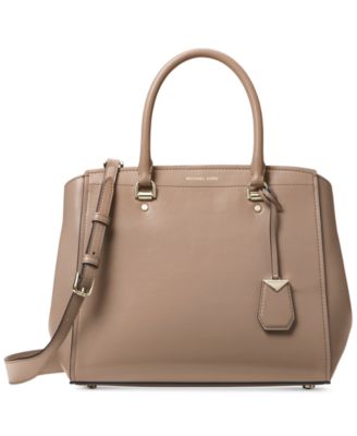 michael michael kors benning large leather satchel