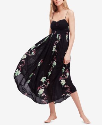 free people smocked printed maxi dress