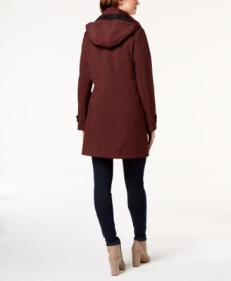 calvin klein women's raincoat hood