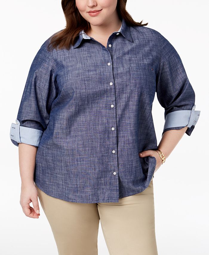 tommy hilfiger chambray shirt