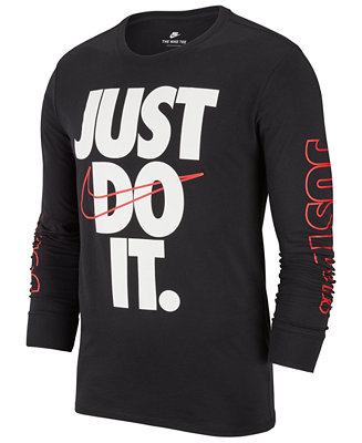 Nike Men's Sportswear Just Do It Long-Sleeve T-Shirt & Reviews - T ...