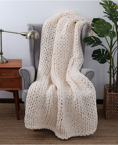 Berkshire Chunky Knit 50 X 60 Throw Reviews Blankets Throws Bed Bath Macy S