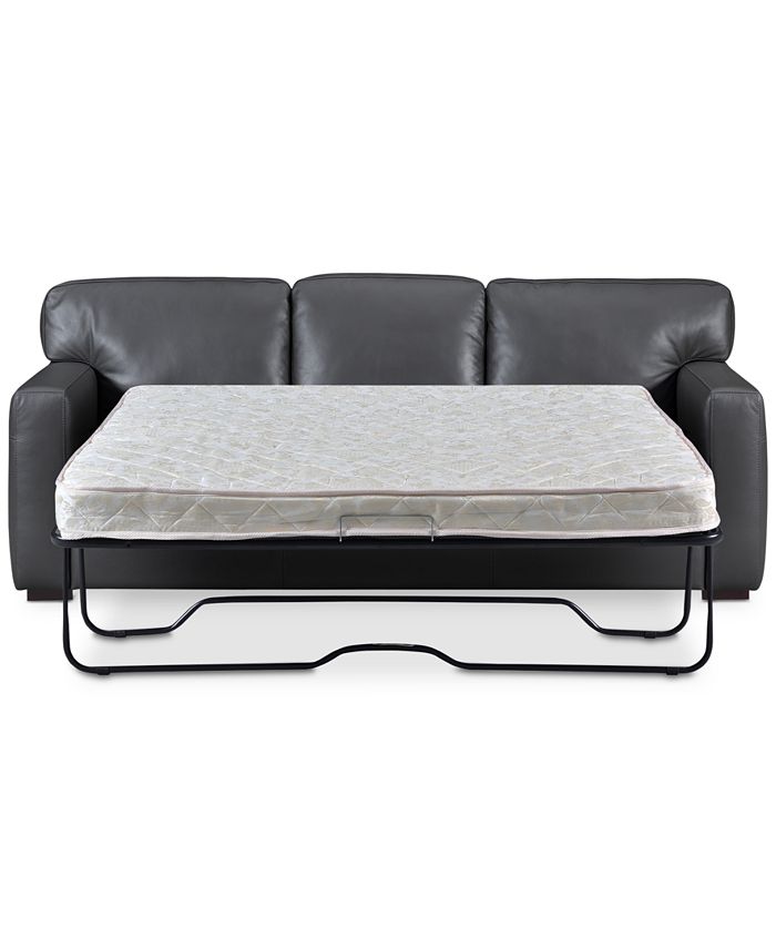 Furniture Avenell 87" Leather Queen Sleeper Sofa, Created for Macy's