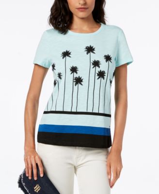 tommy hilfiger palm tree shirt