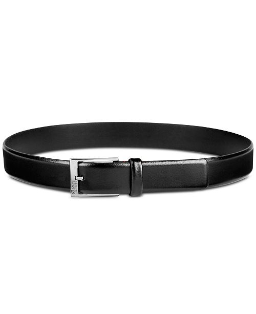 Hugo Boss Men S Garney Plaque Buckle Dress Belt Reviews All Accessories Men Macy S