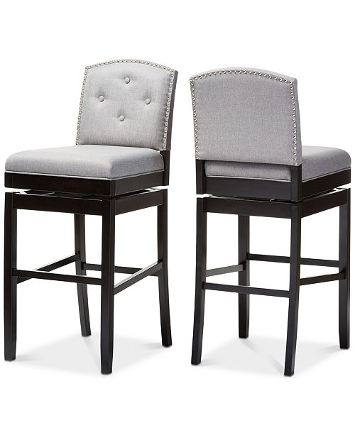 Marshalls Bar Stools, Furniture Haldys Swivel Bar Stool Set Of 2 Reviews Furniture Macy S