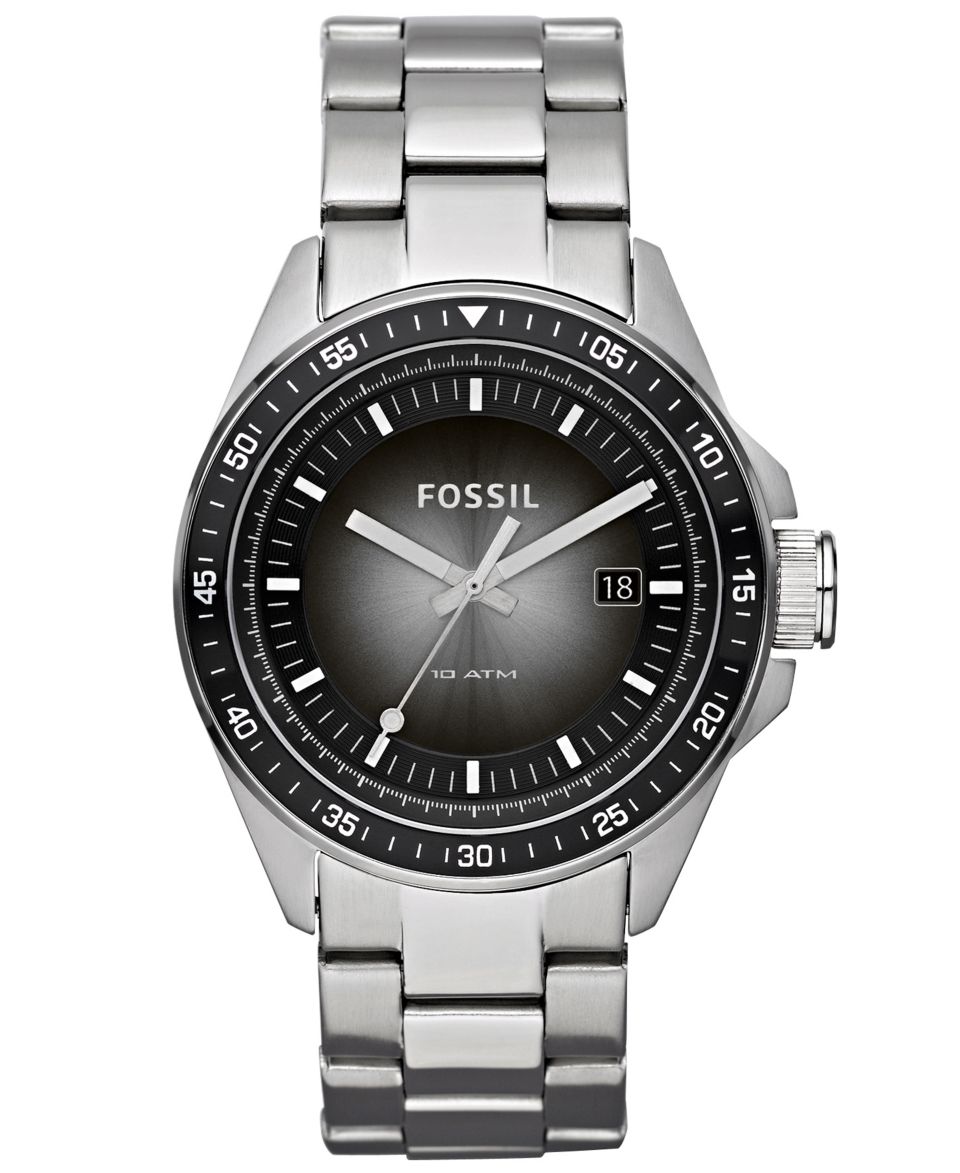 Fossil Watch, Mens Decker Stainless Steel Bracelet 44mm AM4368