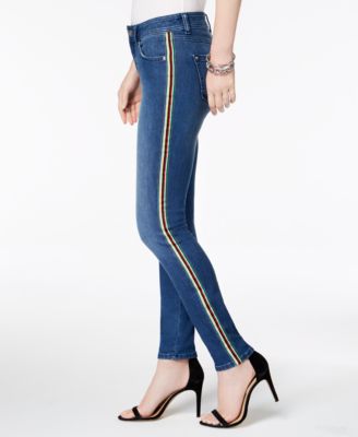womens side stripe jeans