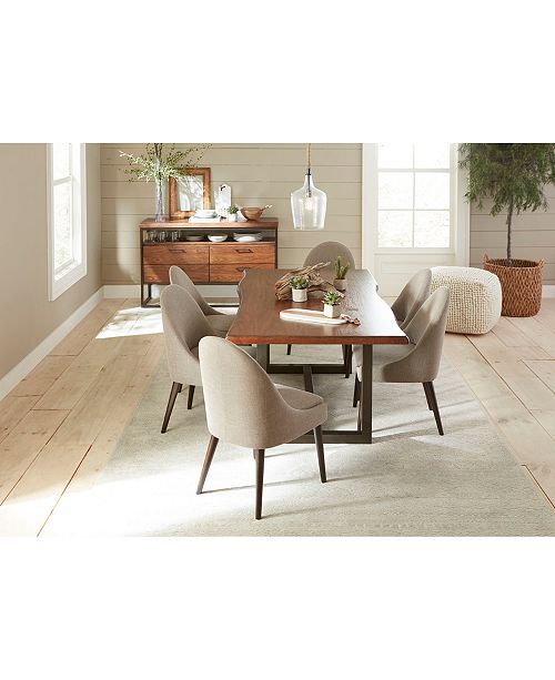 Furniture Everly Dining Furniture 7 Pc Set Table 6 Round Back Side Chairs Created For Macy S Reviews Furniture Macy S
