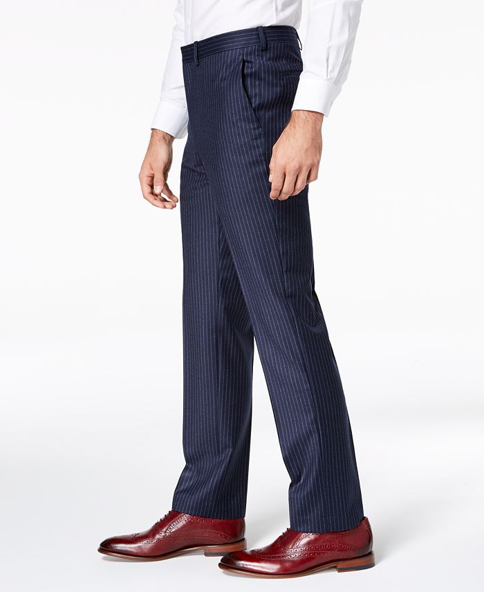 mens navy pinstripe pants