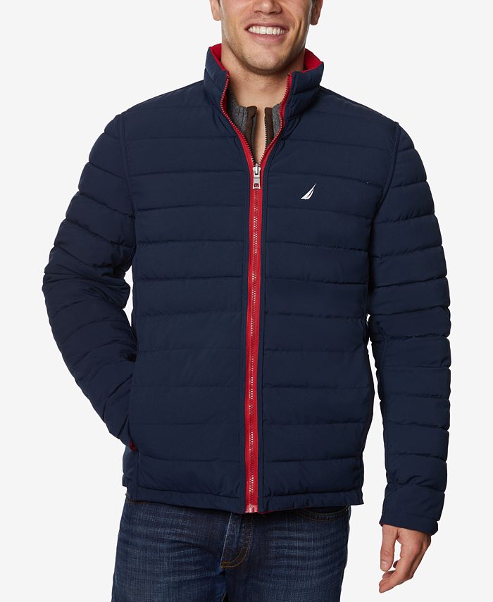 Nautica Men S Quilted Stretch Reversible Jacket Reviews Coats Jackets Men Macy S