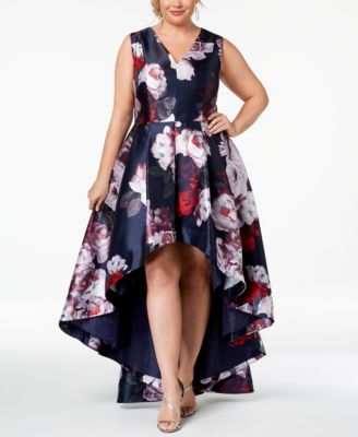 plus size high low gown