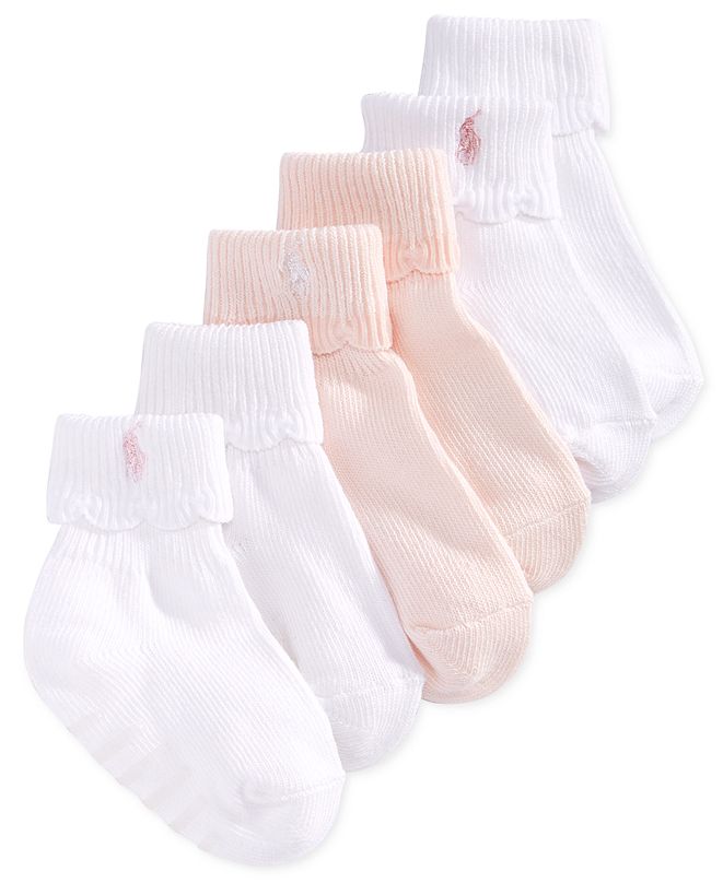 Polo Ralph Lauren Ralph Lauren Baby Girls Low-Cut Socks 3-Pack ...