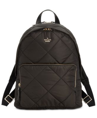 kate spade black quilted backpack