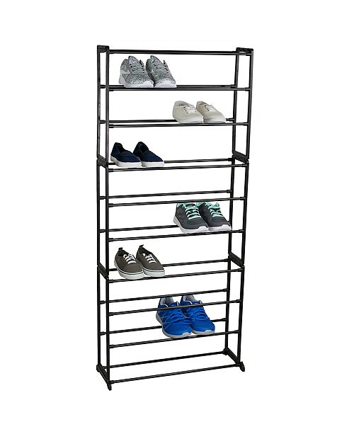 Sunbeam 30 Pair Metal Shoe Rack Black Reviews Home Macy S