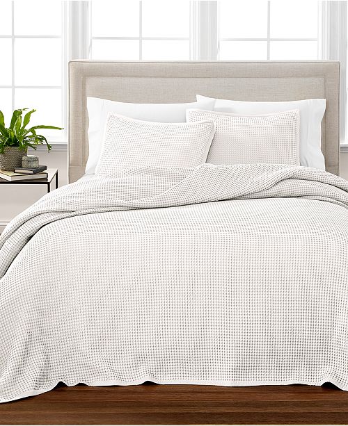 Martha Stewart Collection Waffle King Oversized Bedspread Created For Macy S Reviews Quilts Bedspreads Bed Bath Macy S