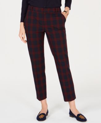 plaid skinny leg pants