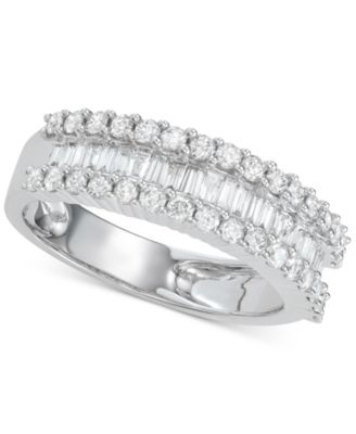 rose gold baguette band