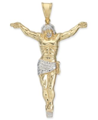 Macy's Two-Tone Christ Crucifix Pendant 