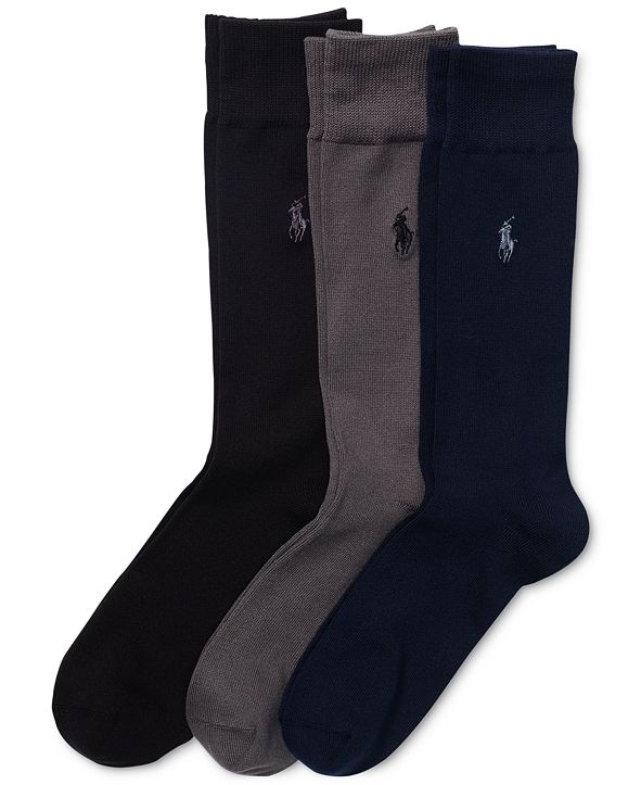 Polo Ralph Lauren Men's 3 Pack SuperSoft Dress Socks & Reviews