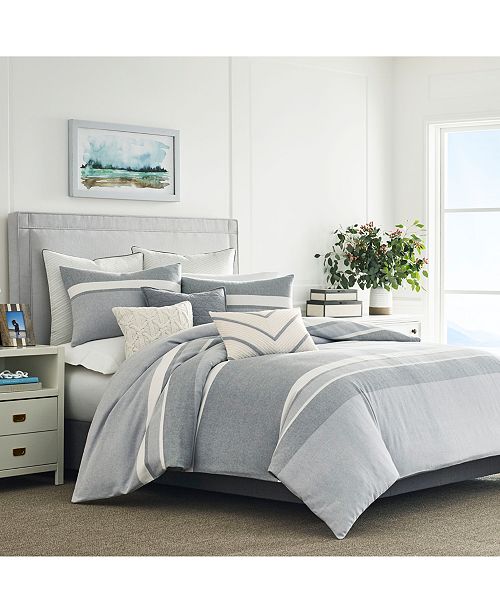 Nautica Clearview Gray 3 Pc King Comforter Set Reviews Comforters Fashion Bed Bath Macy S