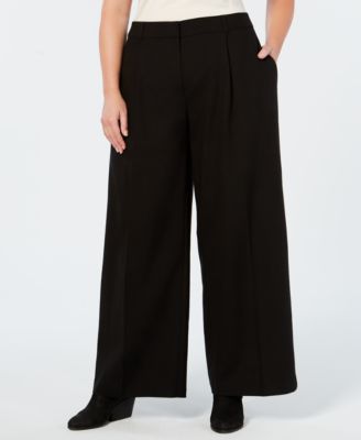 macys plus size wide leg pants