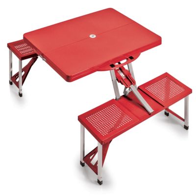 folding camping table with seats