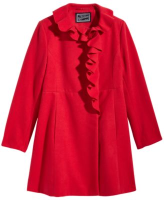 rothschild ruffle trim coat