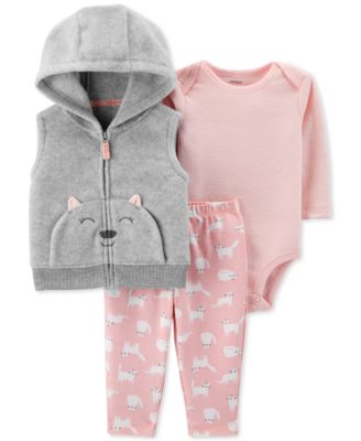 baby girl fleece vest