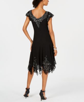 j kara beaded handkerchief dress