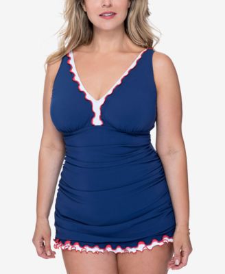 plus size swimdress with tummy control