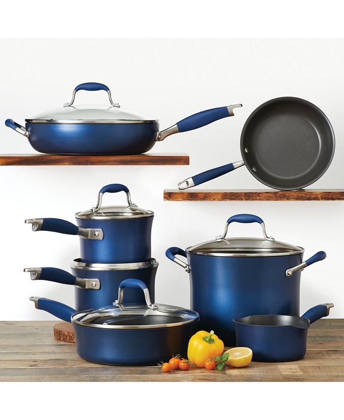 Anolon Advanced Indigo 12Pc. HardAnodized NonStick Cookware Set & Reviews Cookware Sets