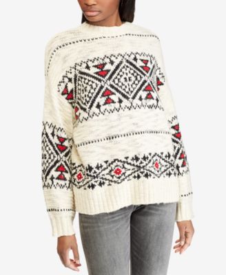 ralph lauren geometric sweater