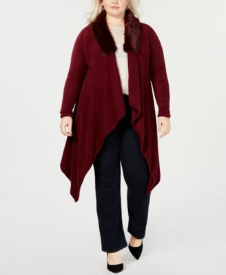 plus size faux fur sweater