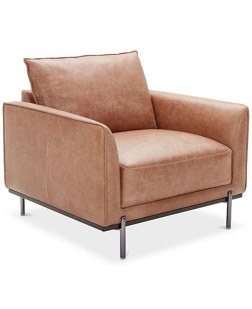 Furniture Havant 37 Leather Accent Chair Reviews Chairs Furniture Macy S