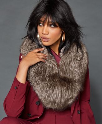 macy's fur shawl