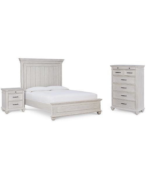 Furniture Quincy Bedroom Furniture 3 Pc Set Queen Bed Nightstand Chest Created For Macy S Reviews Furniture Macy S