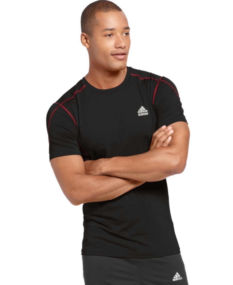 adidas T Shirt, TECHFIT Performance Fitted Short Sleeve Tee