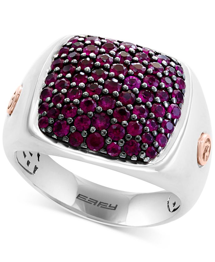 EFFY Collection EFFY® Men's Ruby Ring (13/4 ct. t.w.) in Sterling