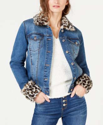 leopard jean jacket