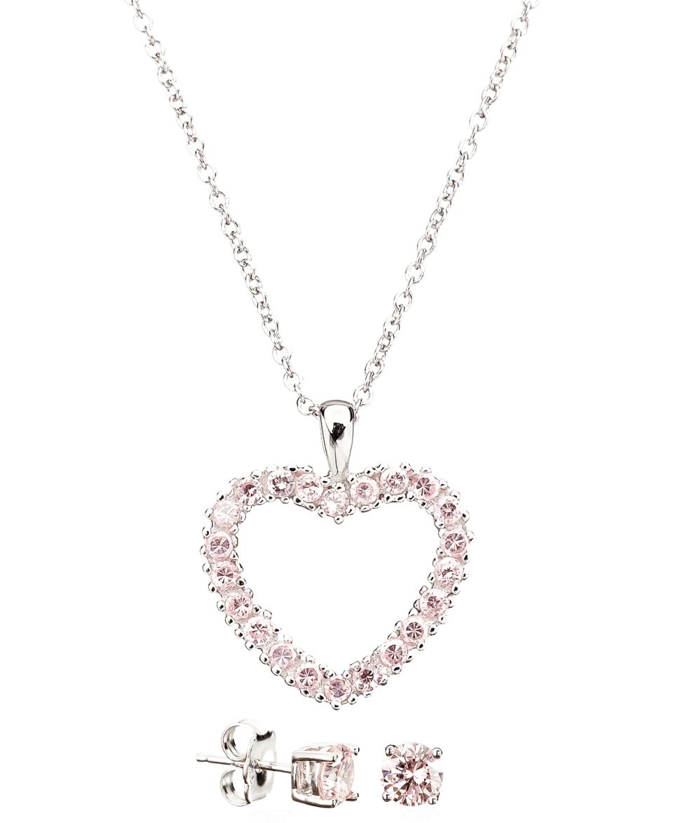 CRISLU Childrens Jewelry Set, Platinum over Sterling Silver Cubic