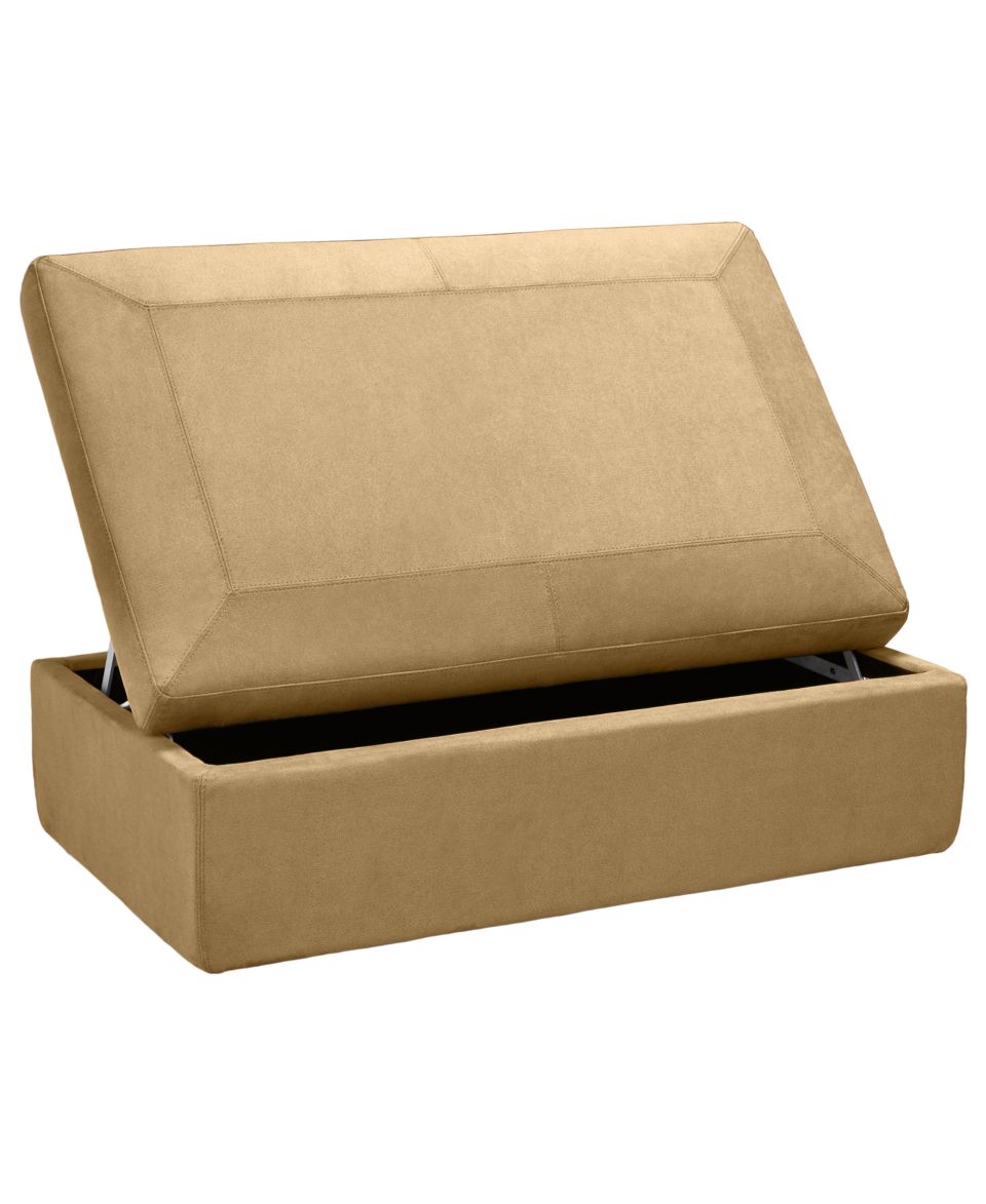 Ricardo Fabric Ottoman, Storage 47W x 30D x 17H