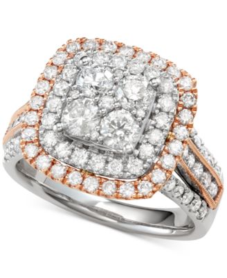 macy's engagement rings rose gold