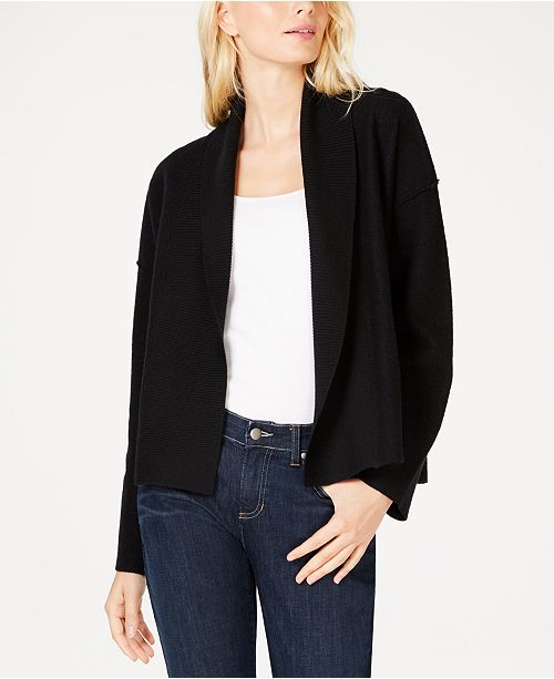 Eileen Fisher Merino Wool Shawl Collar Jacket Reviews Jackets Blazers Women Macy S