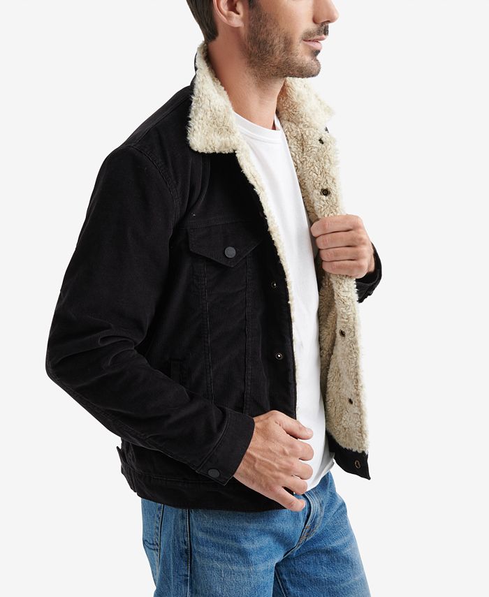 Lucky Brand Men's FleeceLined Corduroy Trucker Jacket & Reviews
